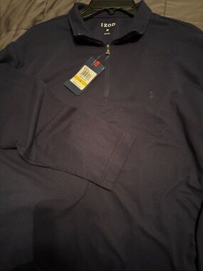 Izod Men's Navy Quarter-Zip Pullover NWT